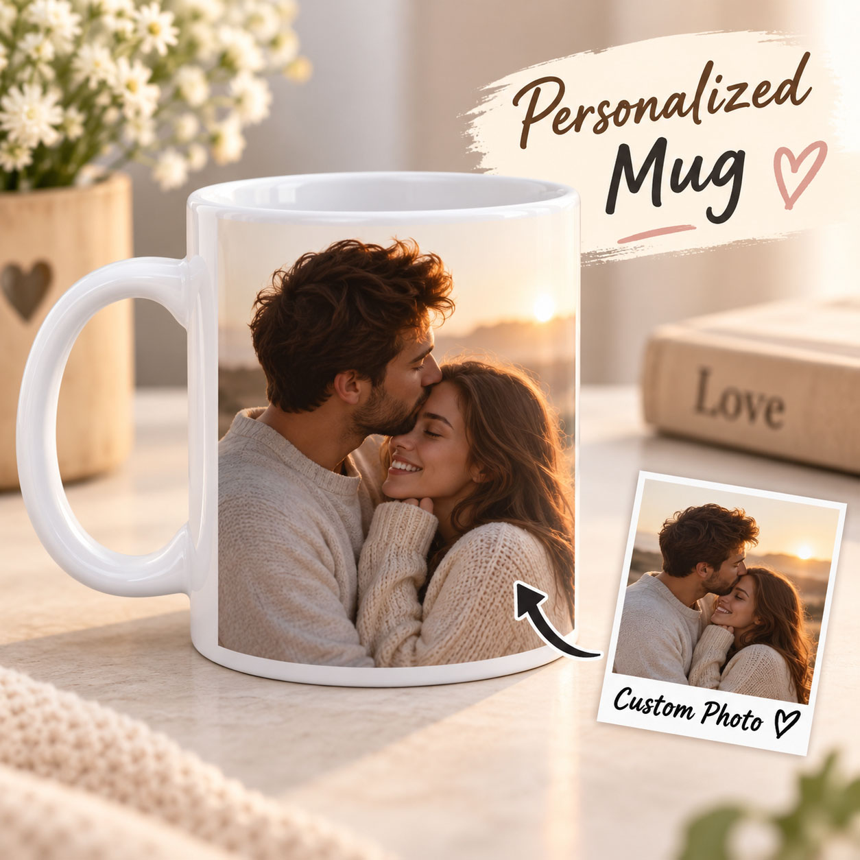 Coffee Tea Images - Tazza personalizzata con foto, nome, testo